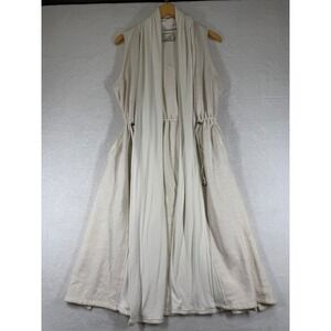Saturday Sunday Anthropologie Cream Sleeveless Cowl Neck Drawstring Dress Medium
